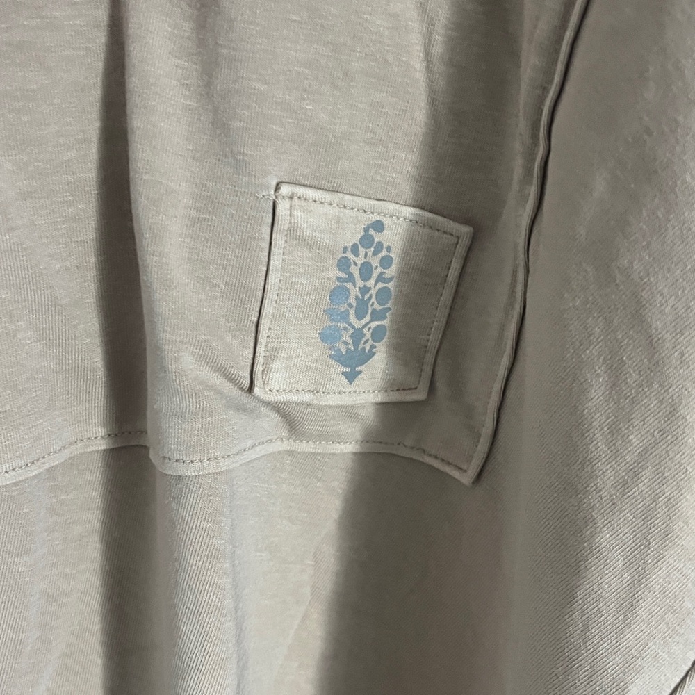 NEW with tags. Beige Hooded Pullover with Pocket - Picture 3 of 5